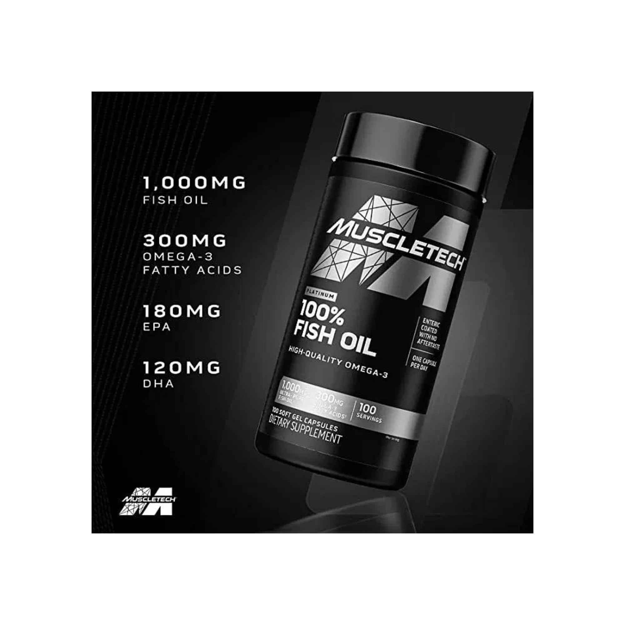 Foto 5 pulgar | Cápsulas De Aceite De Pescado Muscletech 100% Omega 3 1000 Mg X100 - Venta Internacional.