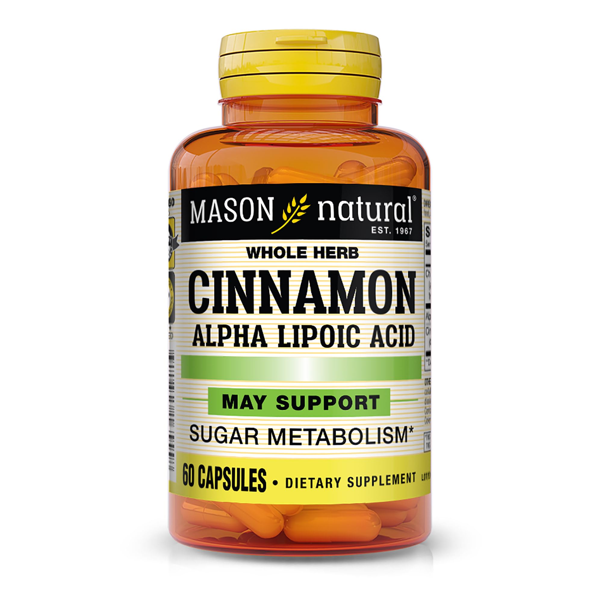 Foto 2 pulgar | Suplemento Mason Natural Cinnamon Con Ácido Alfa Lipoico 60 Cápsulas - Venta Internacional.