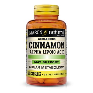 Foto 1 | Suplemento Mason Natural Cinnamon Con Ácido Alfa Lipoico 60 Cápsulas - Venta Internacional.