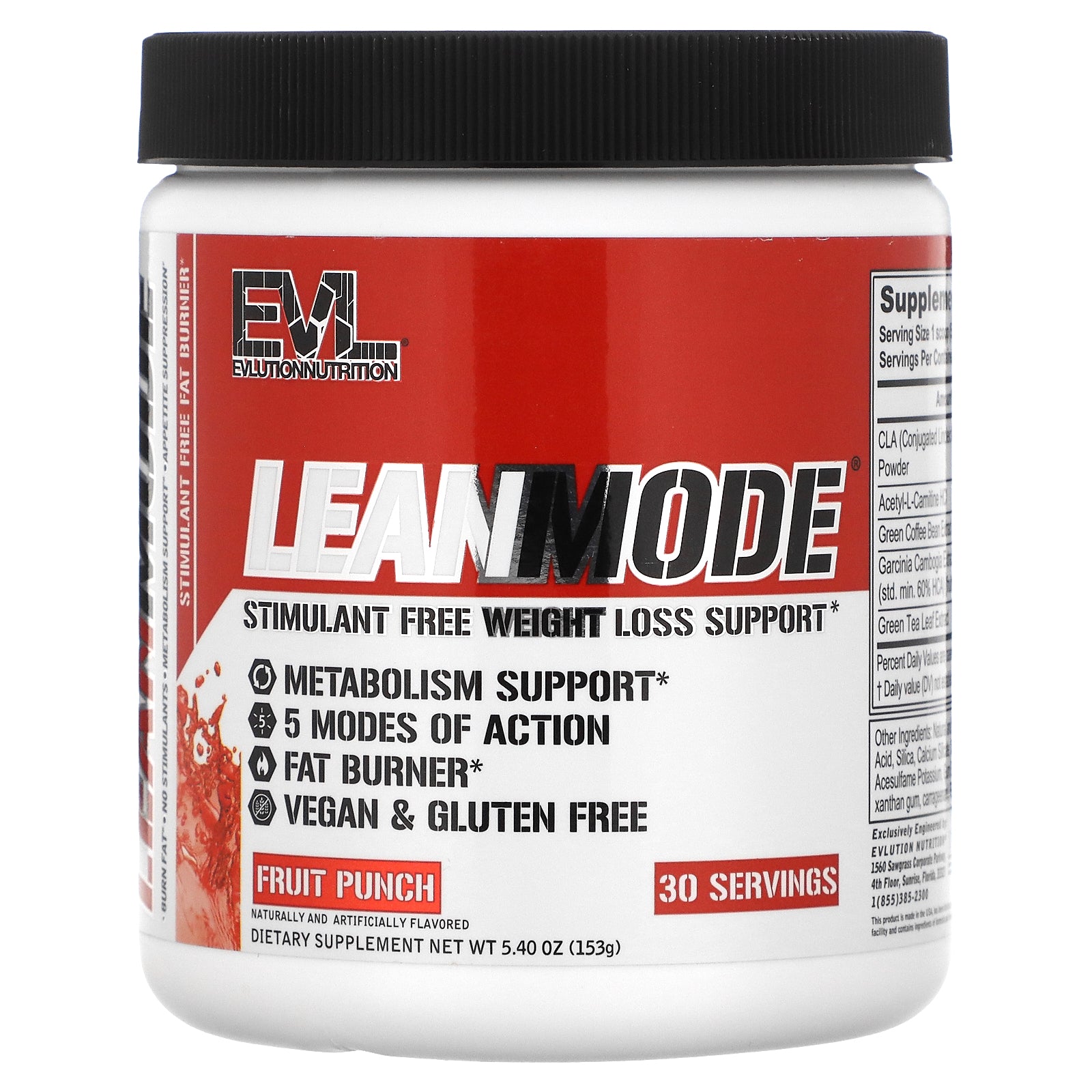 Foto 1 | Suplemento Evlution Nutrition Leanmode Fruit Ponch 153 G - Venta Internacional.