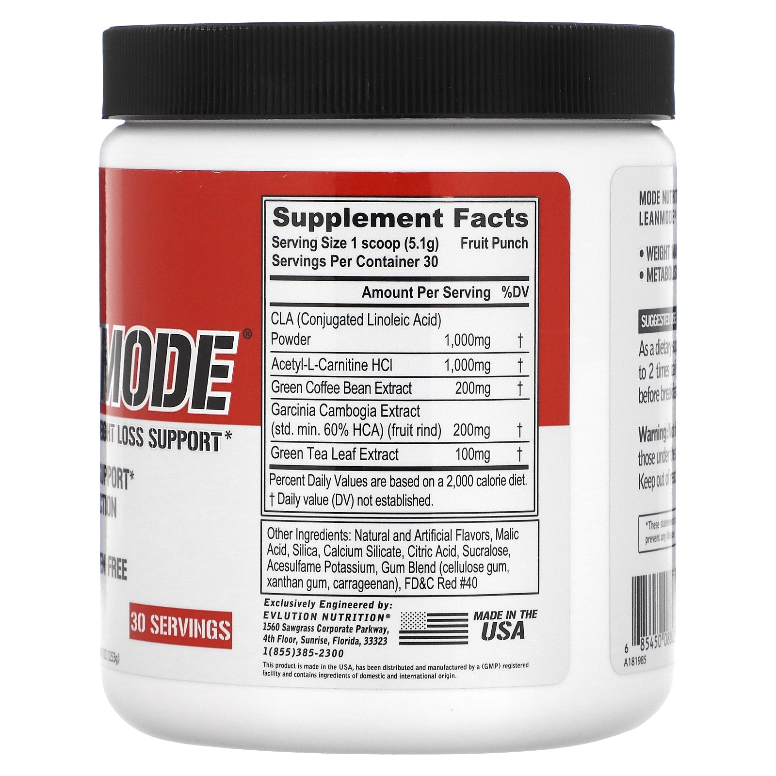 Foto 2 | Suplemento Evlution Nutrition Leanmode Fruit Ponch 153 G - Venta Internacional.