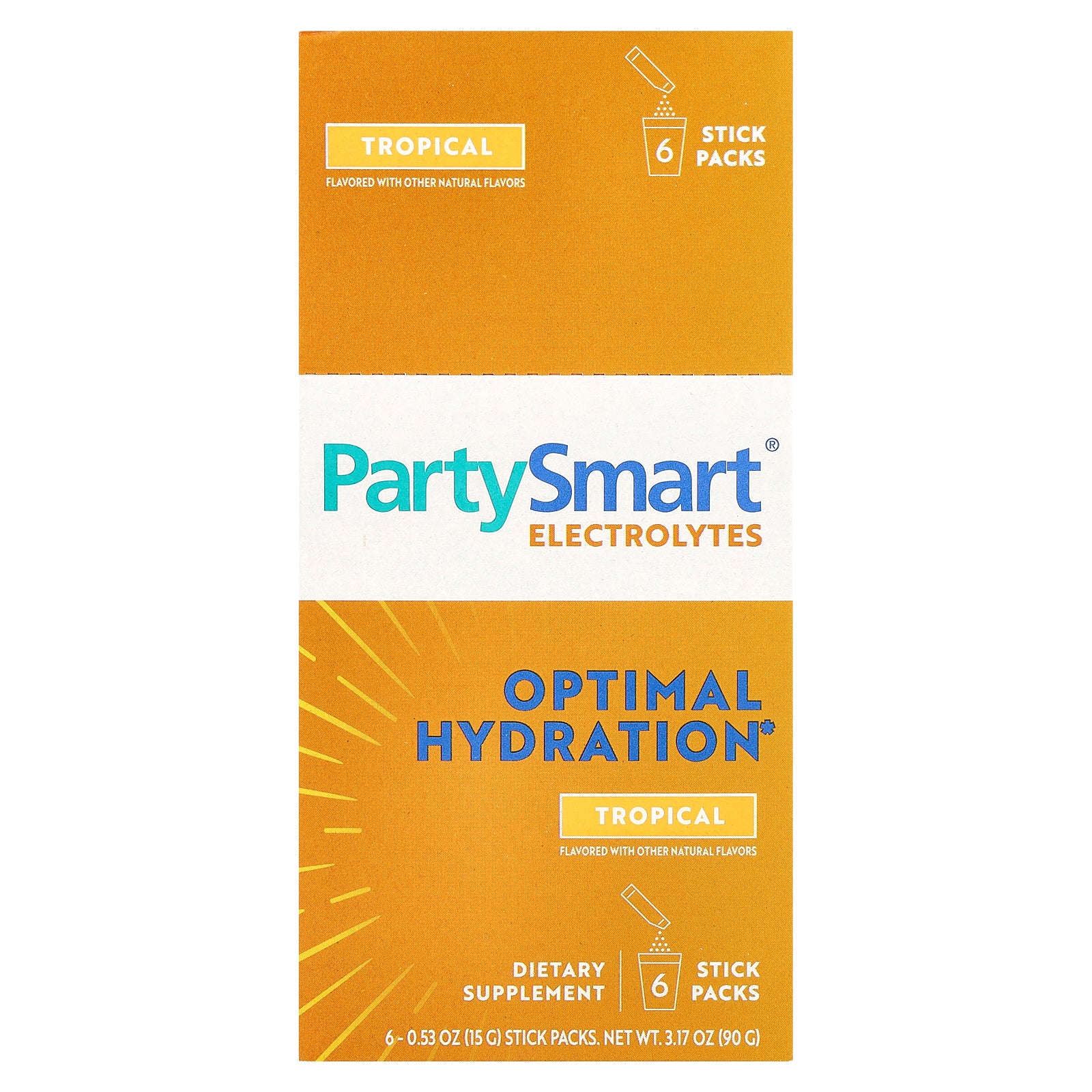 Foto 2 pulgar | Electrolytes Himalaya Partysmart Tropical, 6 Paquetes De 15 G - Venta Internacional.