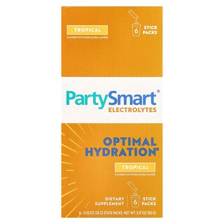 Foto 1 | Electrolytes Himalaya Partysmart Tropical, 6 Paquetes De 15 G - Venta Internacional.