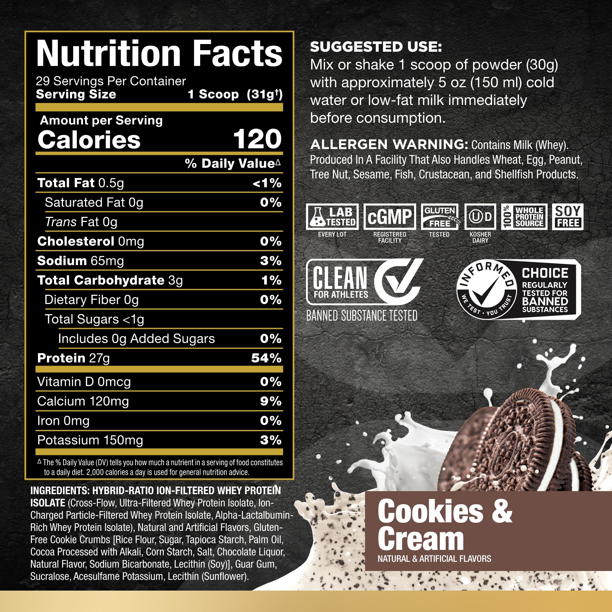 Foto 3 pulgar | Galletas Y Crema Aisladas De Proteína De Suero Allmax Isoflex, 2 Libras - Venta Internacional.
