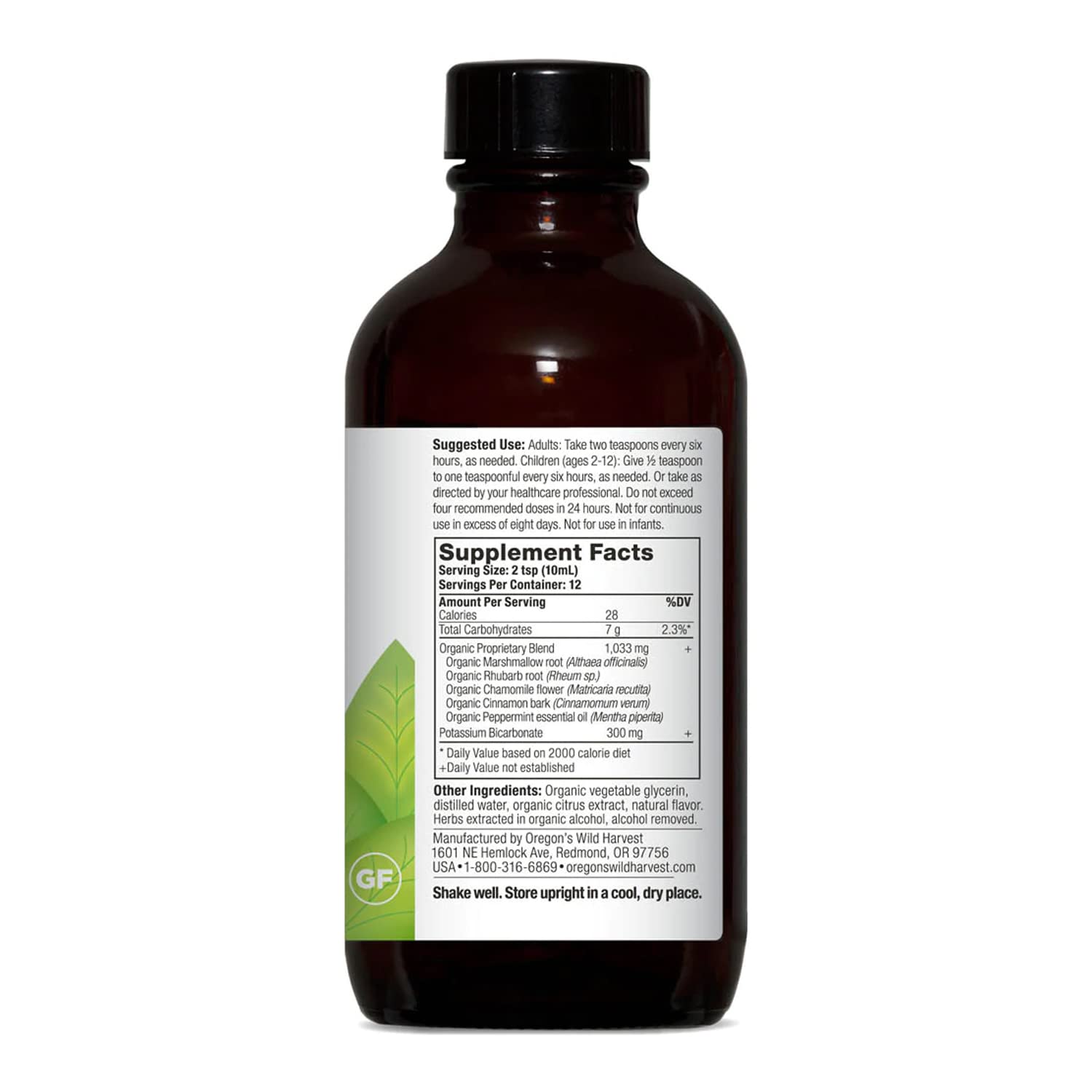 Foto 3 pulgar | Complementa El Calmante Estomacal Wild Harvest De Oregon, 120 Ml - Venta Internacional.