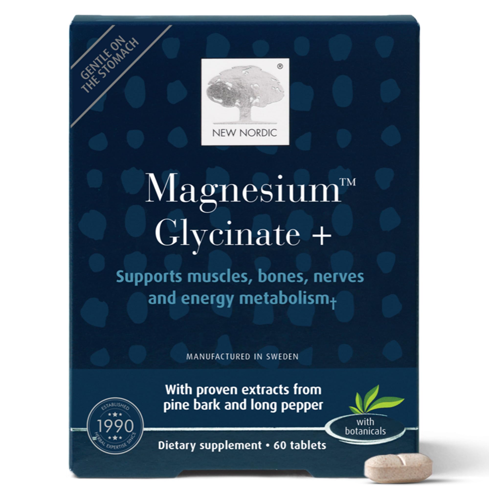 Foto 1 | Suplemento New Nordic De Glicinato De Magnesio 220 Mg 30 Comprimidos - Venta Internacional.