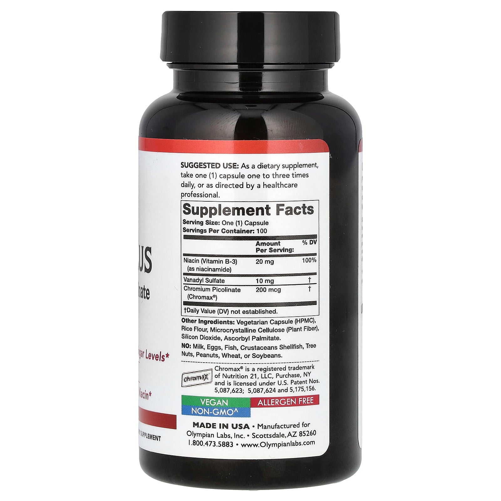 Foto 2 | Suplemento Olympian Labs Vanadyl Plus Con Picolinato De Cromo - Venta Internacional.