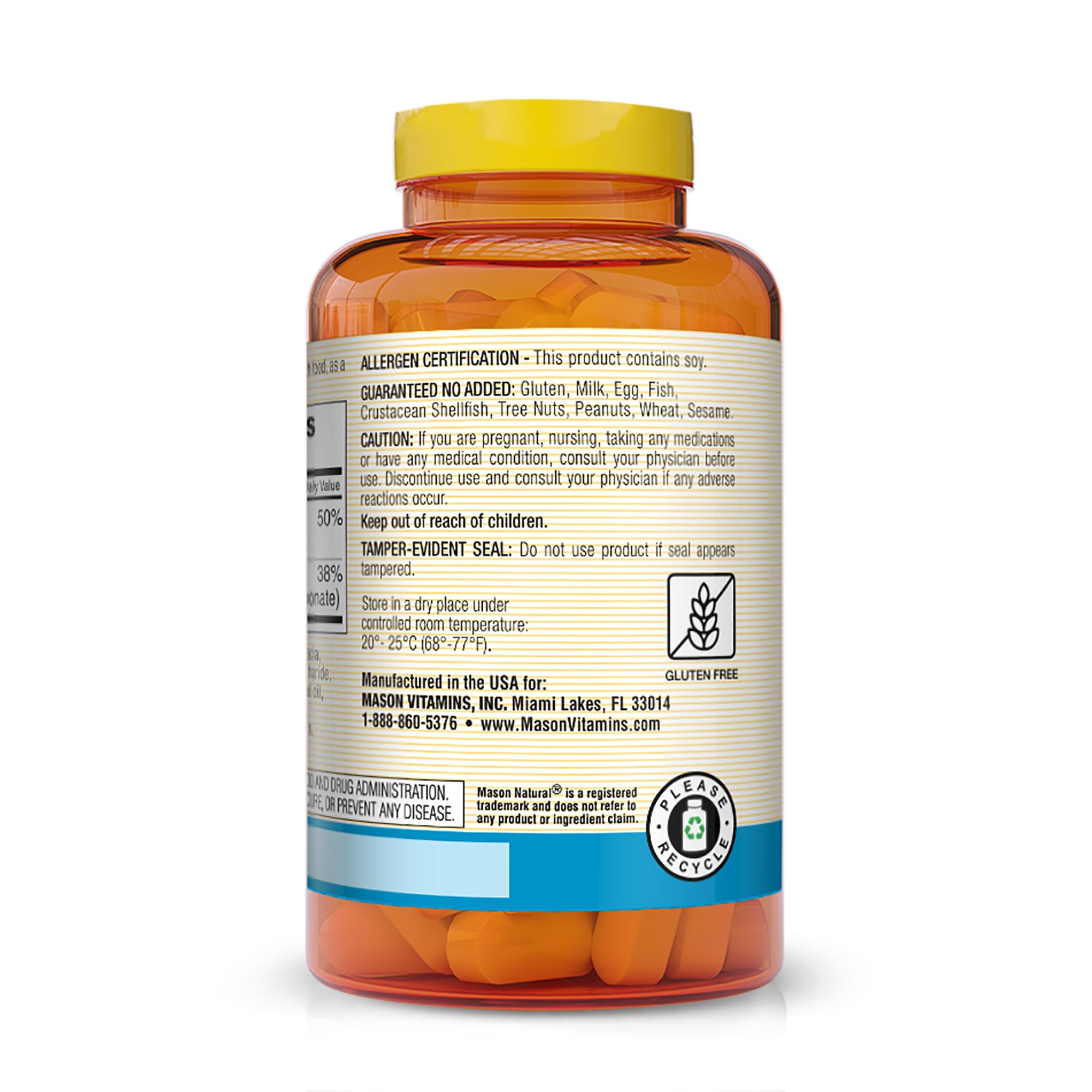 Foto 4 pulgar | Suplemento Mason Natural Calcium 500 Mg Con Vitamina D3 250 Comprimidos - Venta Internacional.