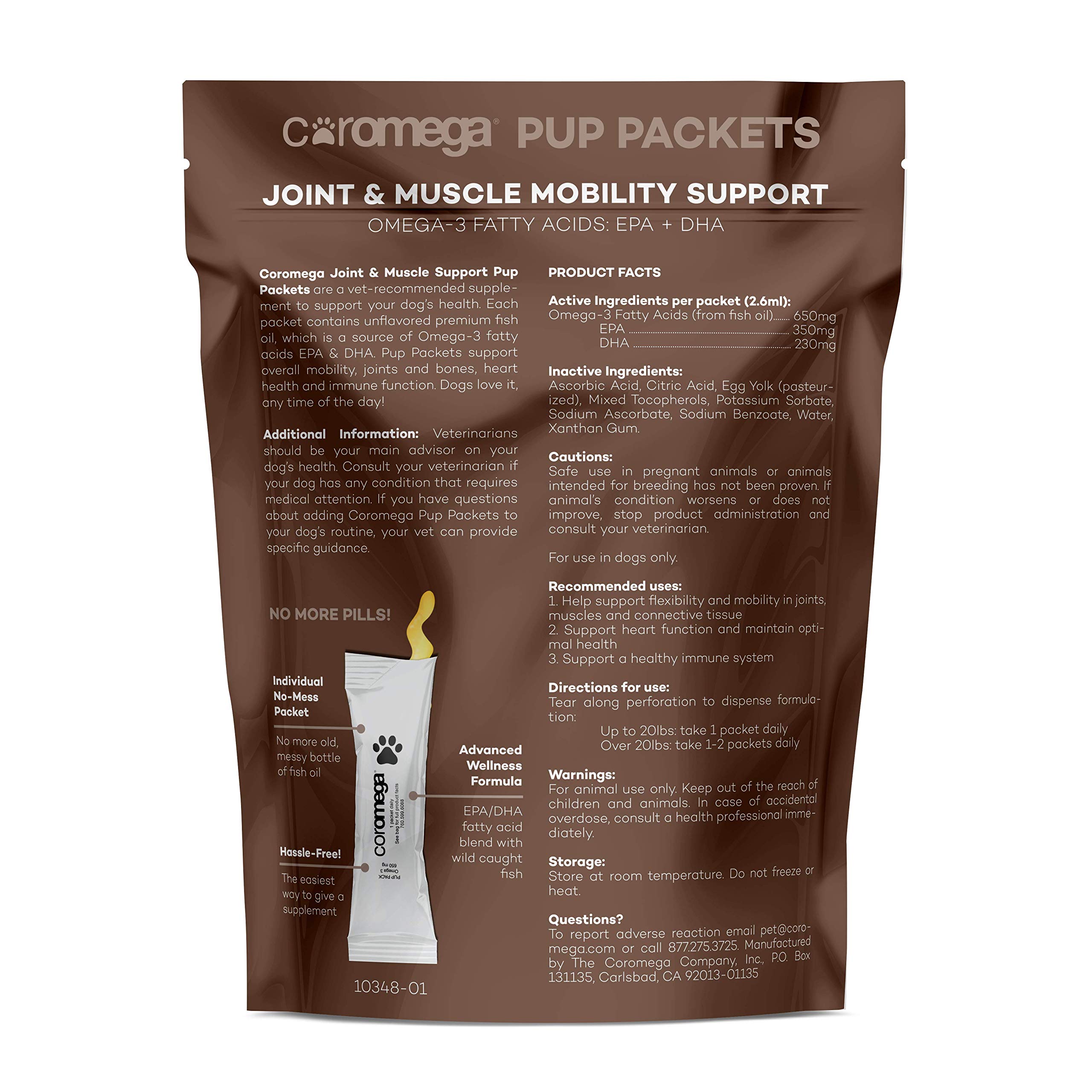 Foto 2 | Suplemento Coromega Omega-3 Mobility Pup Fish Oil, 30 Paquetes - Venta Internacional.