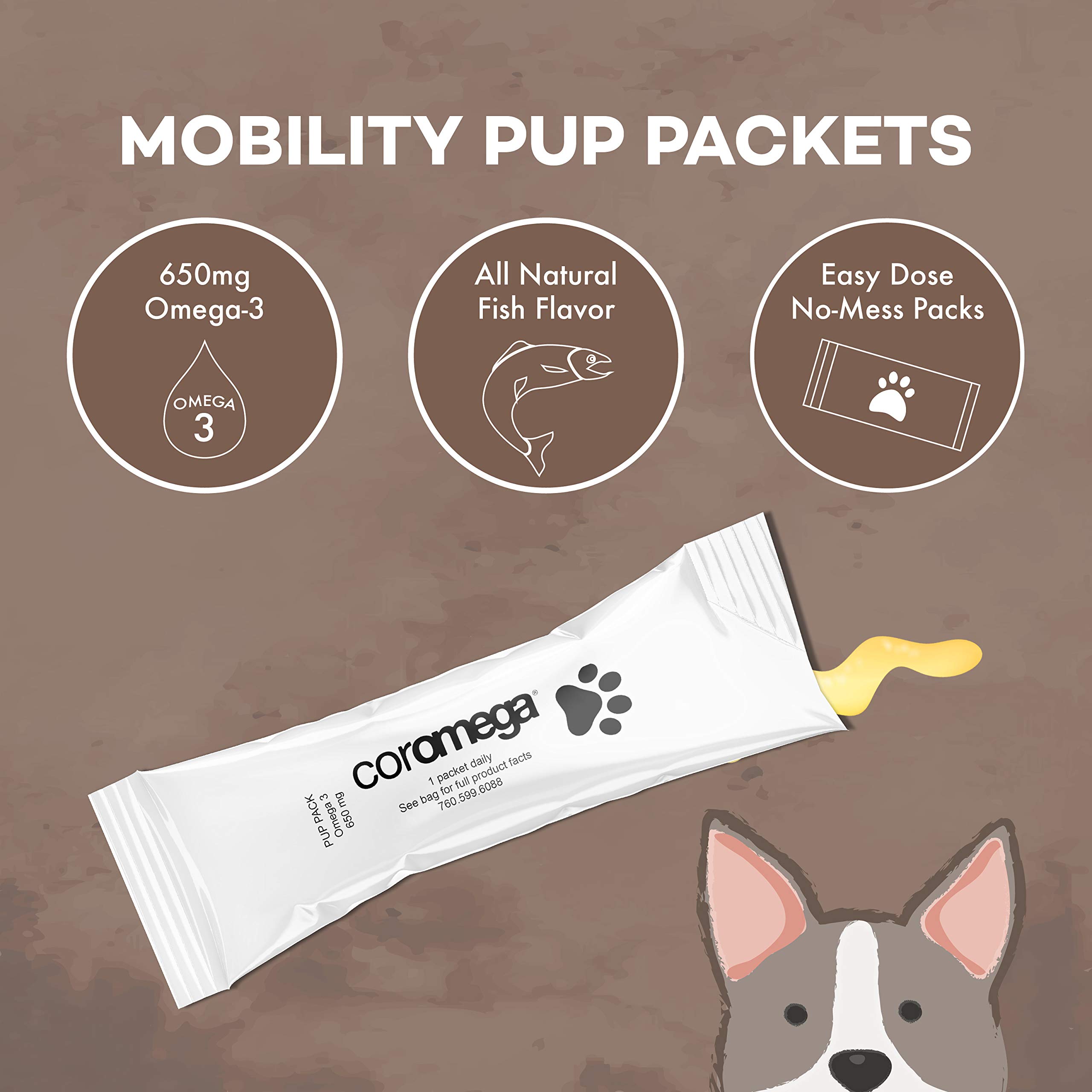 Foto 3 | Suplemento Coromega Omega-3 Mobility Pup Fish Oil, 30 Paquetes - Venta Internacional.