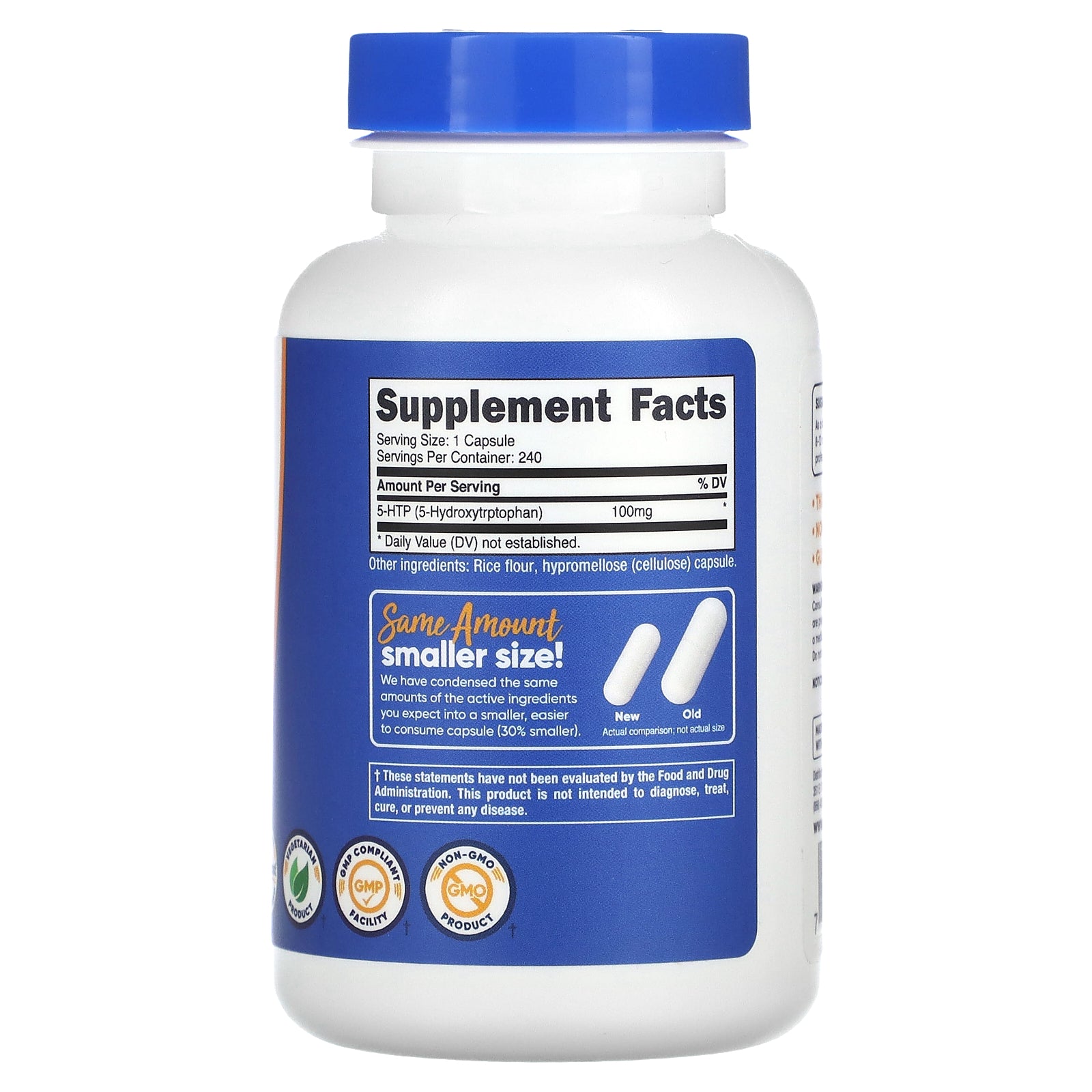 Foto 3 pulgar | Suplemento Nutricost 5-htp 100 Mg 240 Cápsulas - Venta Internacional.