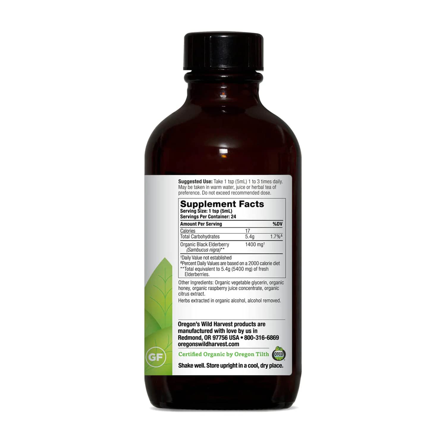 Foto 2 | Saúco Negro Orgánico Wild Harvest De Honey Oregon, 120 Ml - Venta Internacional.