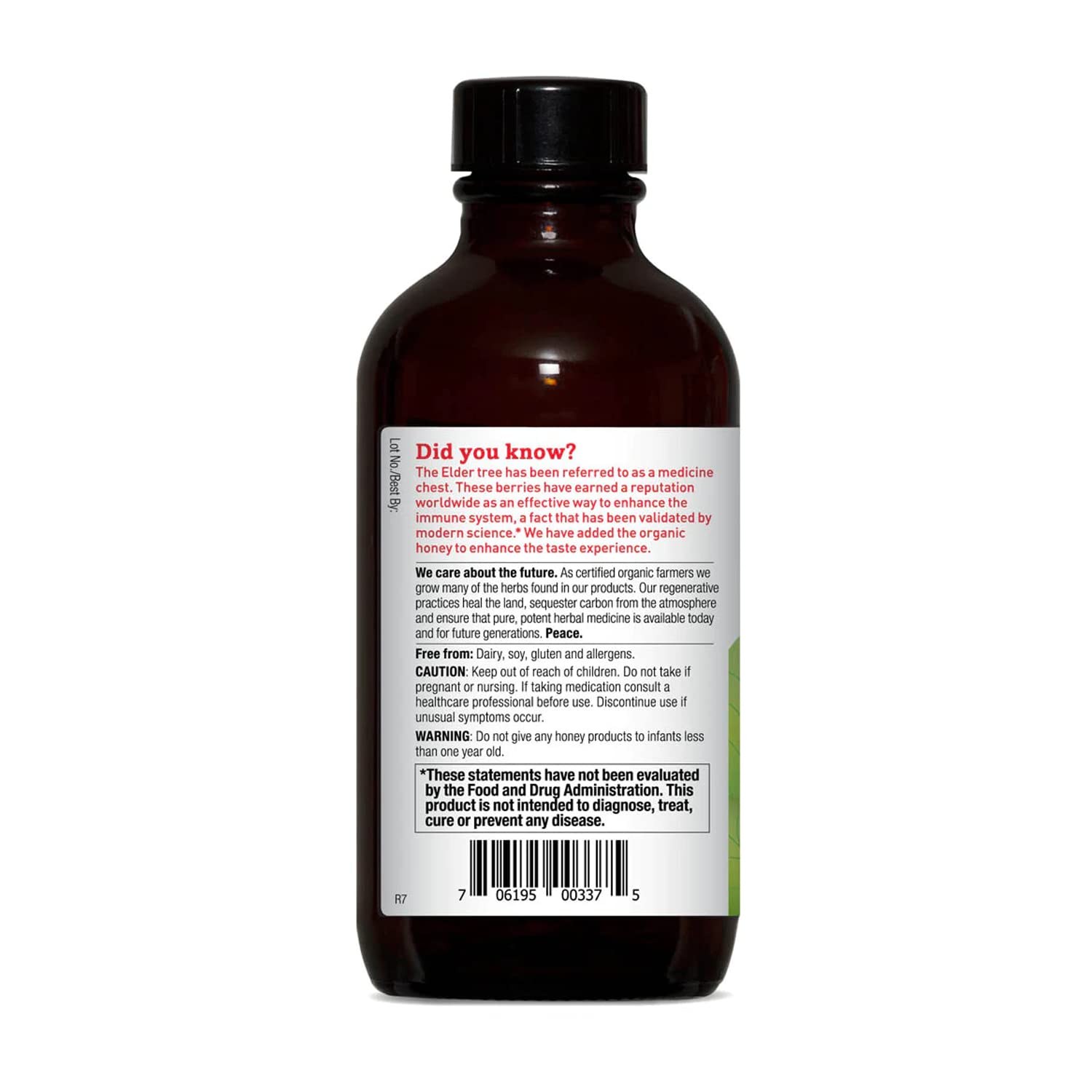 Foto 4 pulgar | Saúco Negro Orgánico Wild Harvest De Honey Oregon, 120 Ml - Venta Internacional.