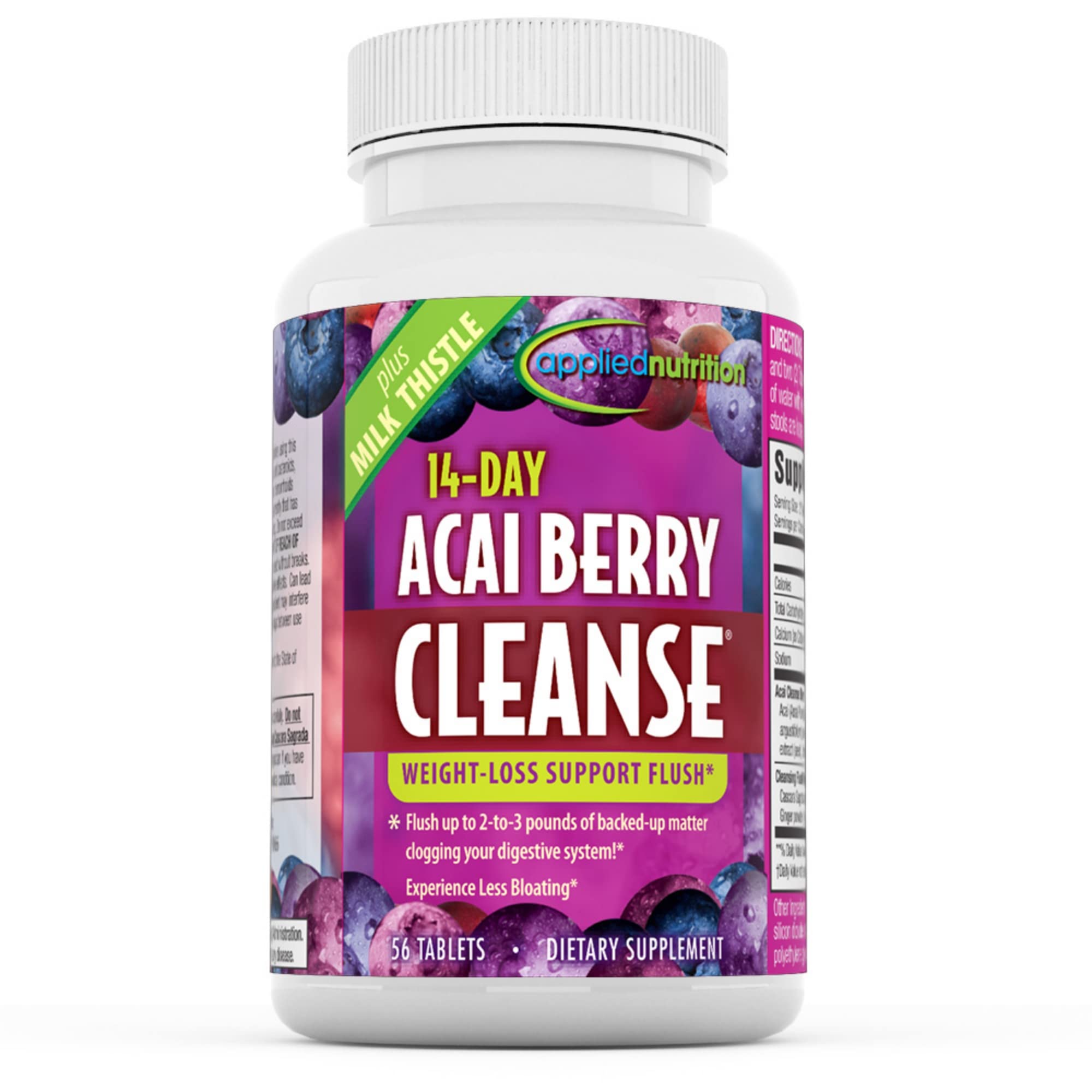 Foto 2 pulgar | Suplemento Applied Nutrition Acai Berry Cleanse Para 14 Días, 56 Cápsulas - Venta Internacional.