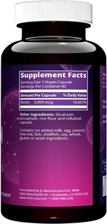 Foto 2 | Suplemento Mrm Nutrition Con Biotina, Cabello, Piel Y Uñas, 60 Porciones - Venta Internacional.
