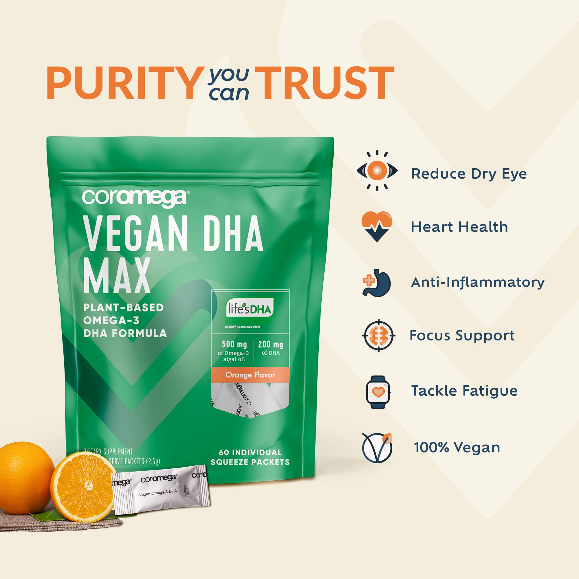 Foto 4 | Suplemento De Aceite De Algas Omega 3 Dha Vegano Coromega, 60 Unidades - Venta Internacional.