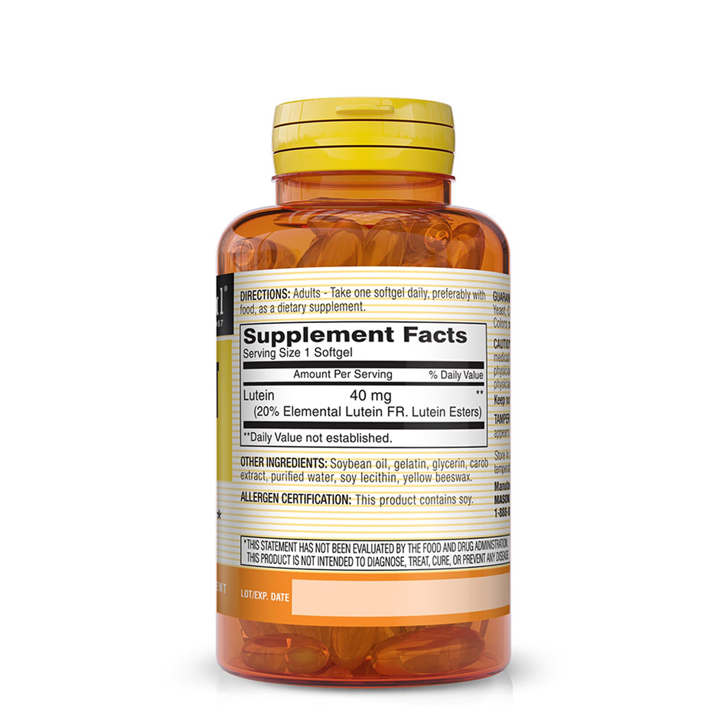 Foto 2 | Suplemento Mason Natural Luteína 40 Mg Ultra Strength X30 - Venta Internacional.