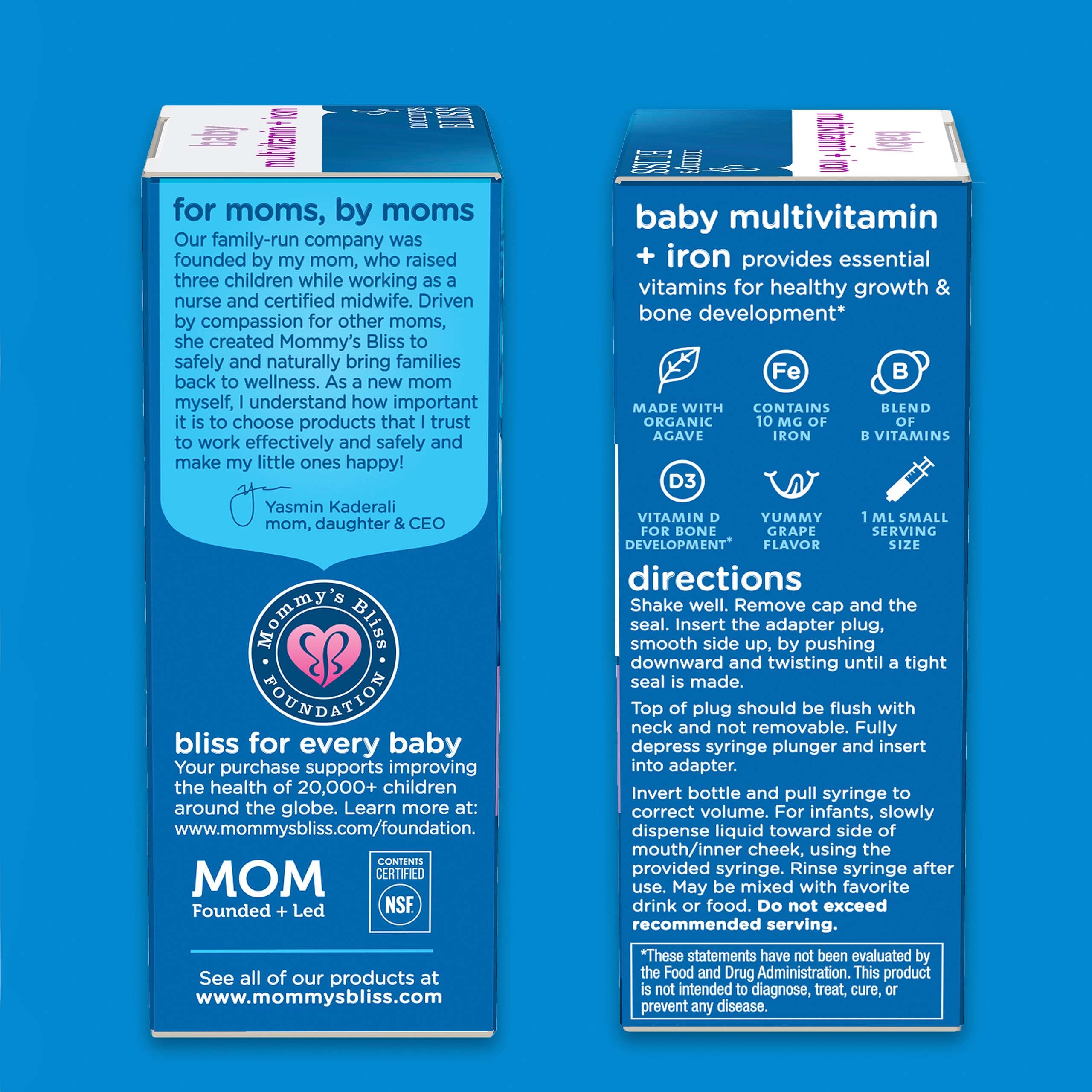 Foto 5 pulgar | Multivitamínico Para Bebés Mommy's Bliss Con Hierro, 30 Ml, A Partir De 2 Meses - Venta Internacional.