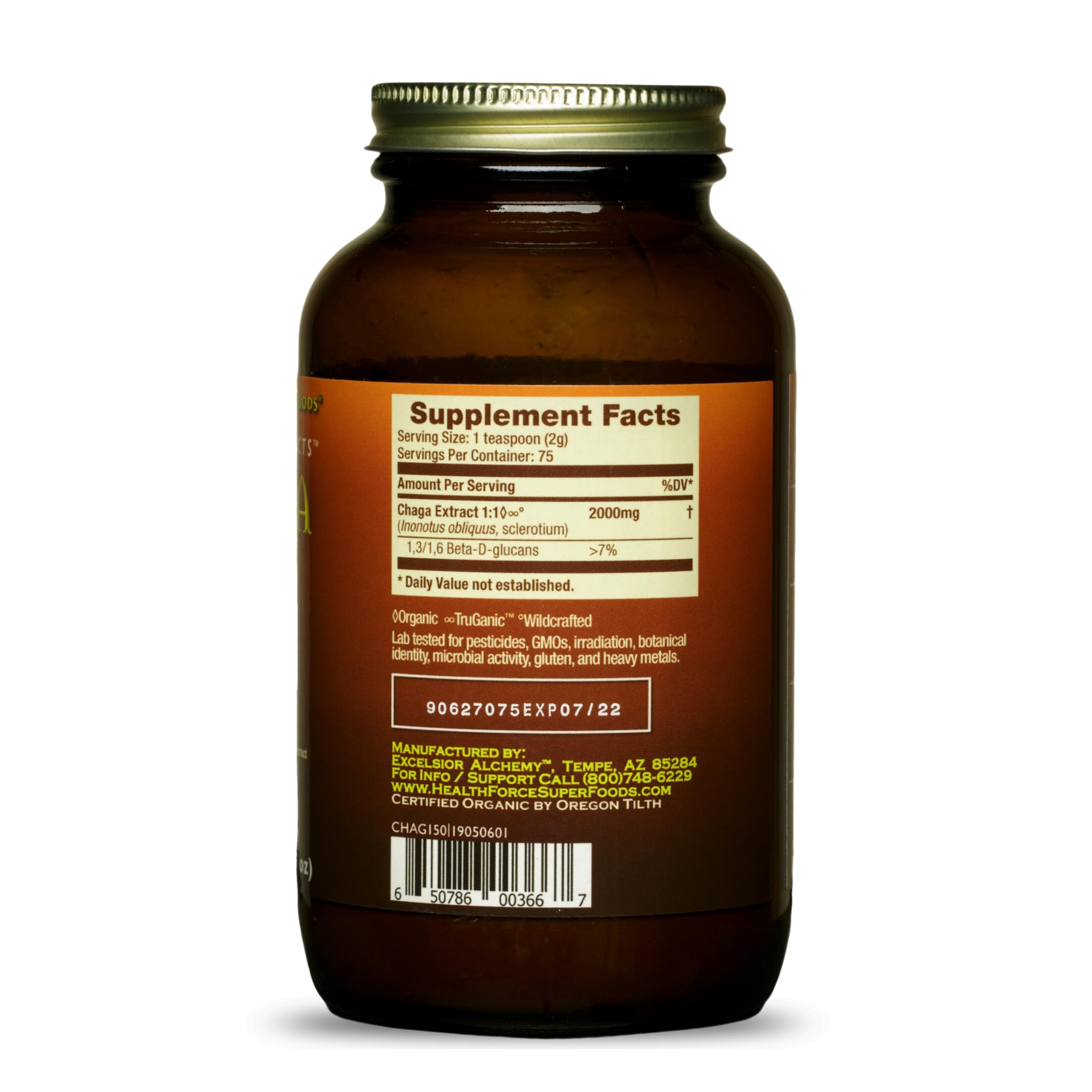 Foto 3 pulgar | Suplemento Healthforce Superfoods Integrity Extracts Chaga 150 G - Venta Internacional.