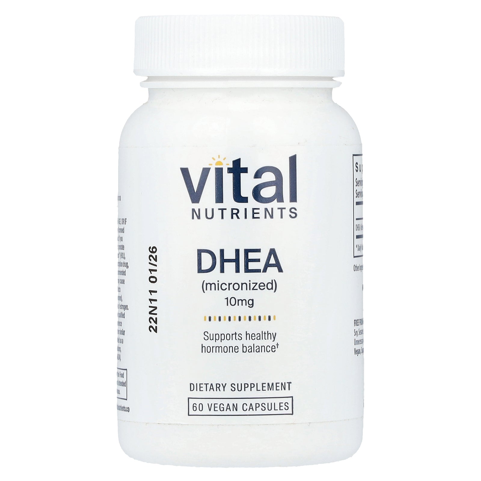 Foto 2 pulgar | Suplemento Vital Nutrients Con Dhea Micronizado, 10 Mg, 60 Cápsulas Veganas - Venta Internacional.