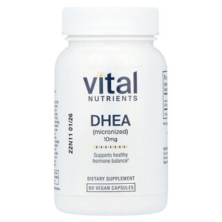 Foto 1 | Suplemento Vital Nutrients Con Dhea Micronizado, 10 Mg, 60 Cápsulas Veganas - Venta Internacional.