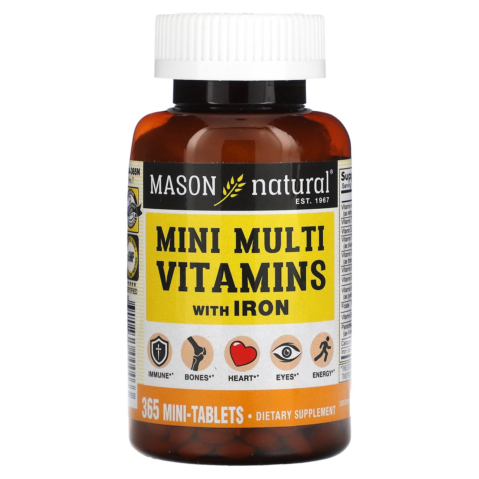 Foto 2 pulgar | Suplemento Mason Natural Mini Multivitaminas Con Hierro 365 Tabletas - Venta Internacional.