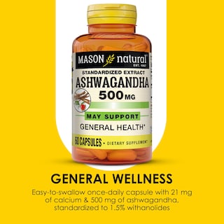 Foto 4 | Suplemento Mason Natural Ashwagandha 500 Mg 60 Cápsulas - Venta Internacional.