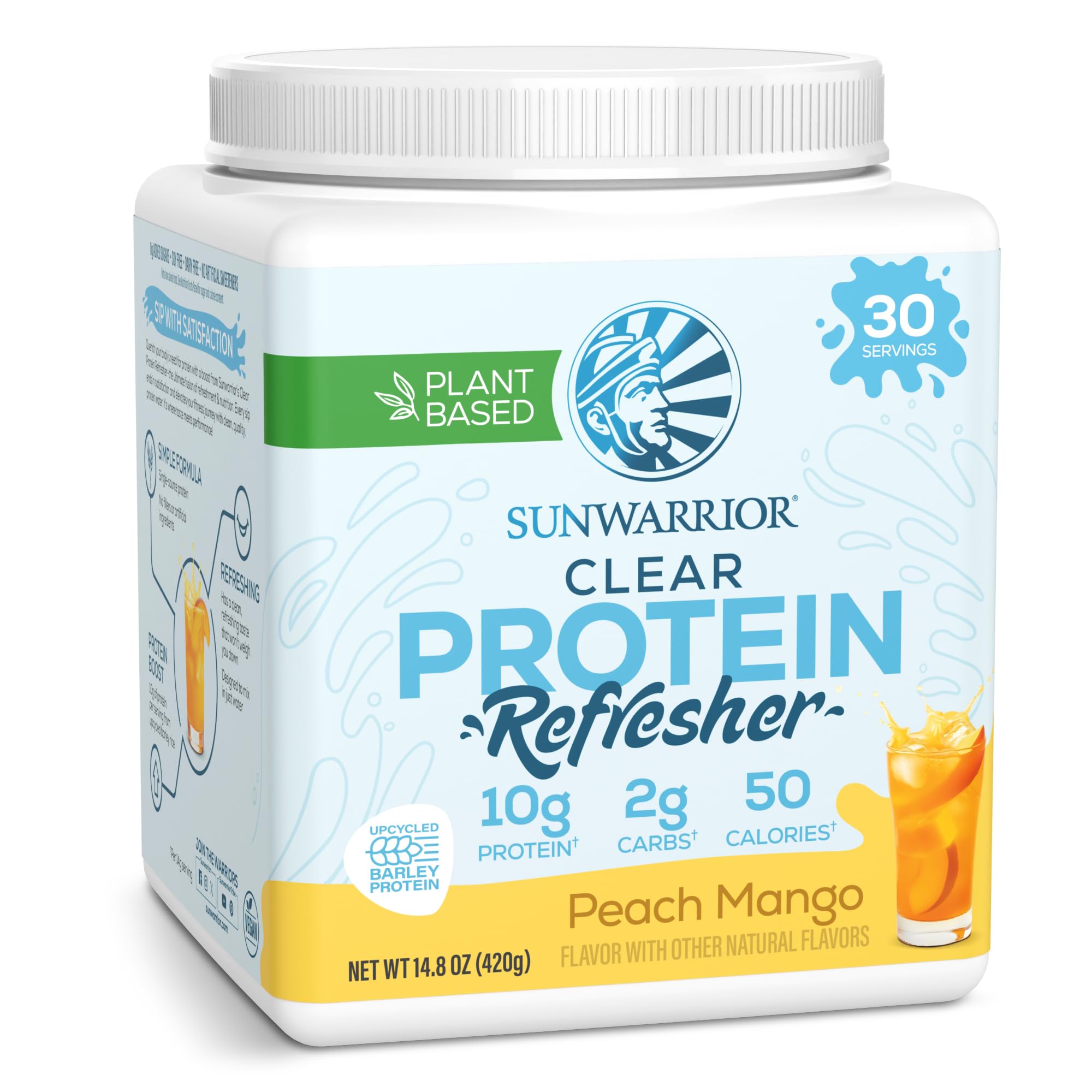 Foto 2 pulgar | Proteína En Polvo Sunwarrior Clear A Base De Plantas, Melocotón Y Mango, 420 G - Venta Internacional.