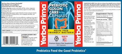 Foto 5 | Prebiotics Yerba Prima Colon Care Fiber 180 Cápsulas - Venta Internacional