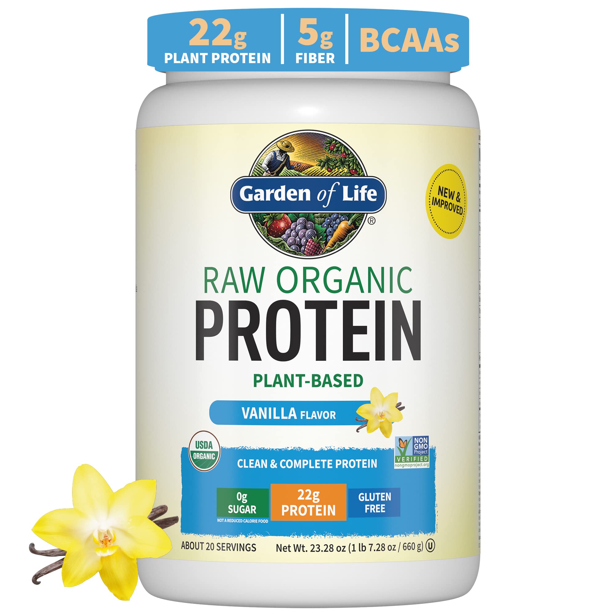 Foto 2 pulgar | Proteína En Polvo Garden Of Life Organic Vainilla Vegana 680g - Venta Internacional.