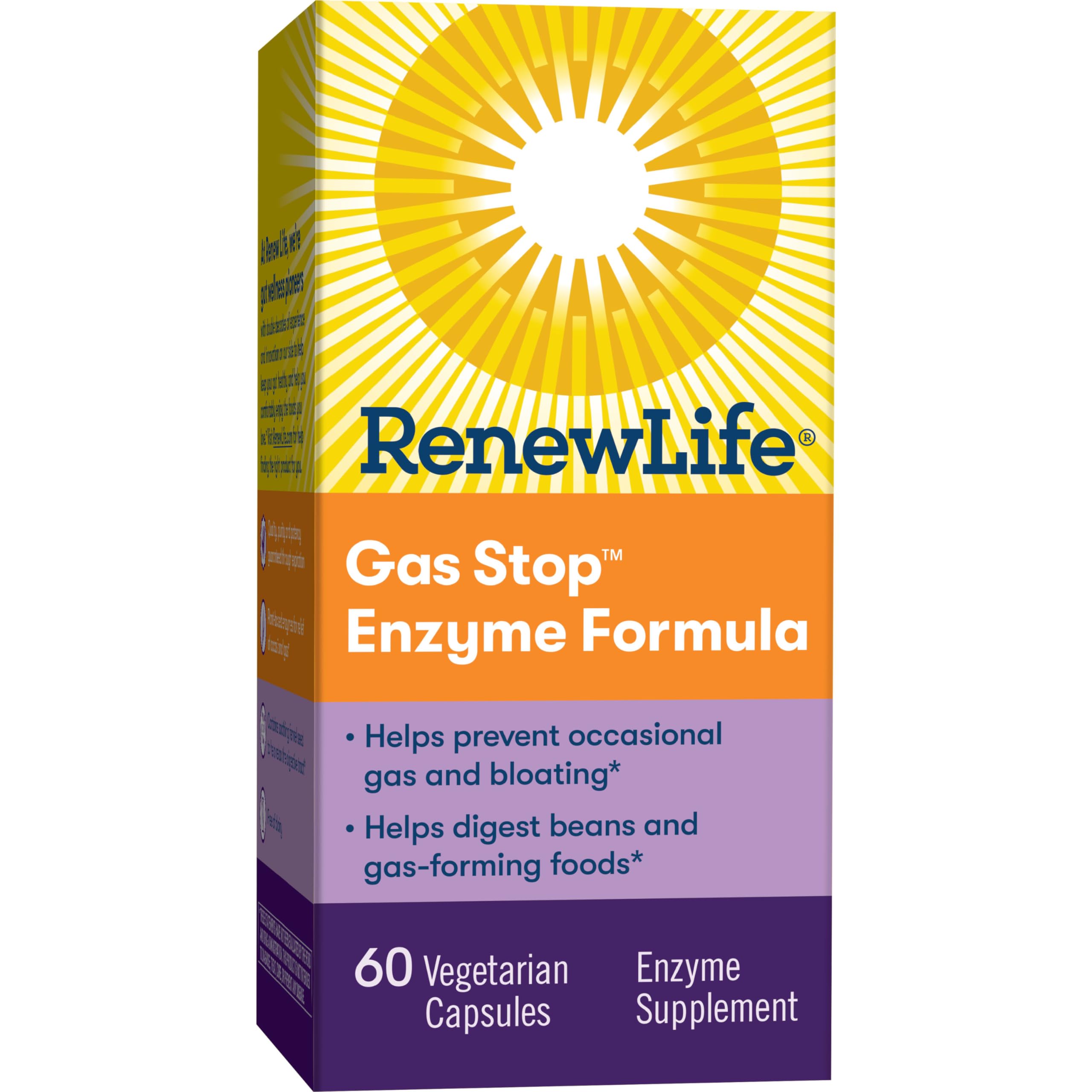 Foto 2 | Suplemento Renew Life Gas Stop Enzyme 60 Cápsulas Vegetarianas - Venta Internacional.