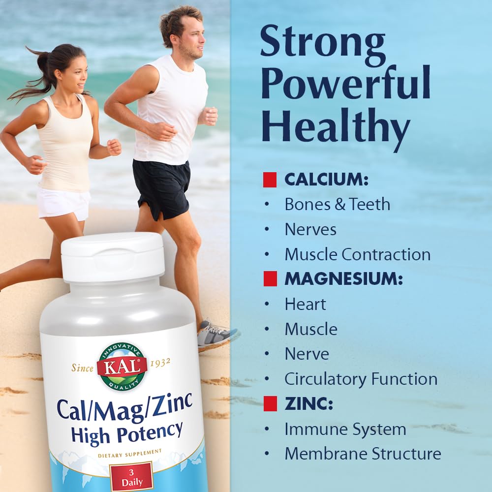 Foto 5 pulgar | Suplemento Kal Cal/mag/zinc 1000 Mg de Calcio 400 Mg de Magnesio - Venta Internacional