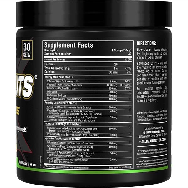 Foto 3 pulgar | Suplemento Allmax Nutrition Rapidcuts Xtreme 235 G De Limón Y Lima - Venta Internacional.