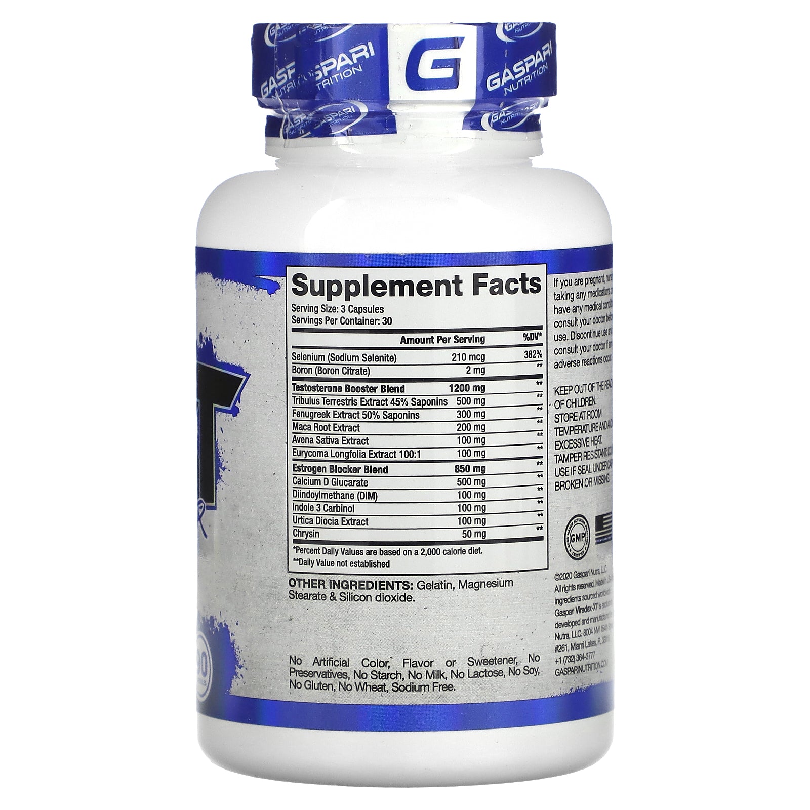 Foto 3 pulgar | Test Booster Gaspari Nutrition Viradex Xt 90 Cápsulas - Venta Internacional.