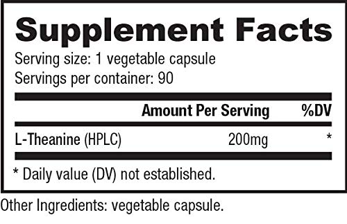 Foto 3 pulgar | Suplemento Nutrabio L-teanina 200 Mg 90 Cápsulas - Venta Internacional.