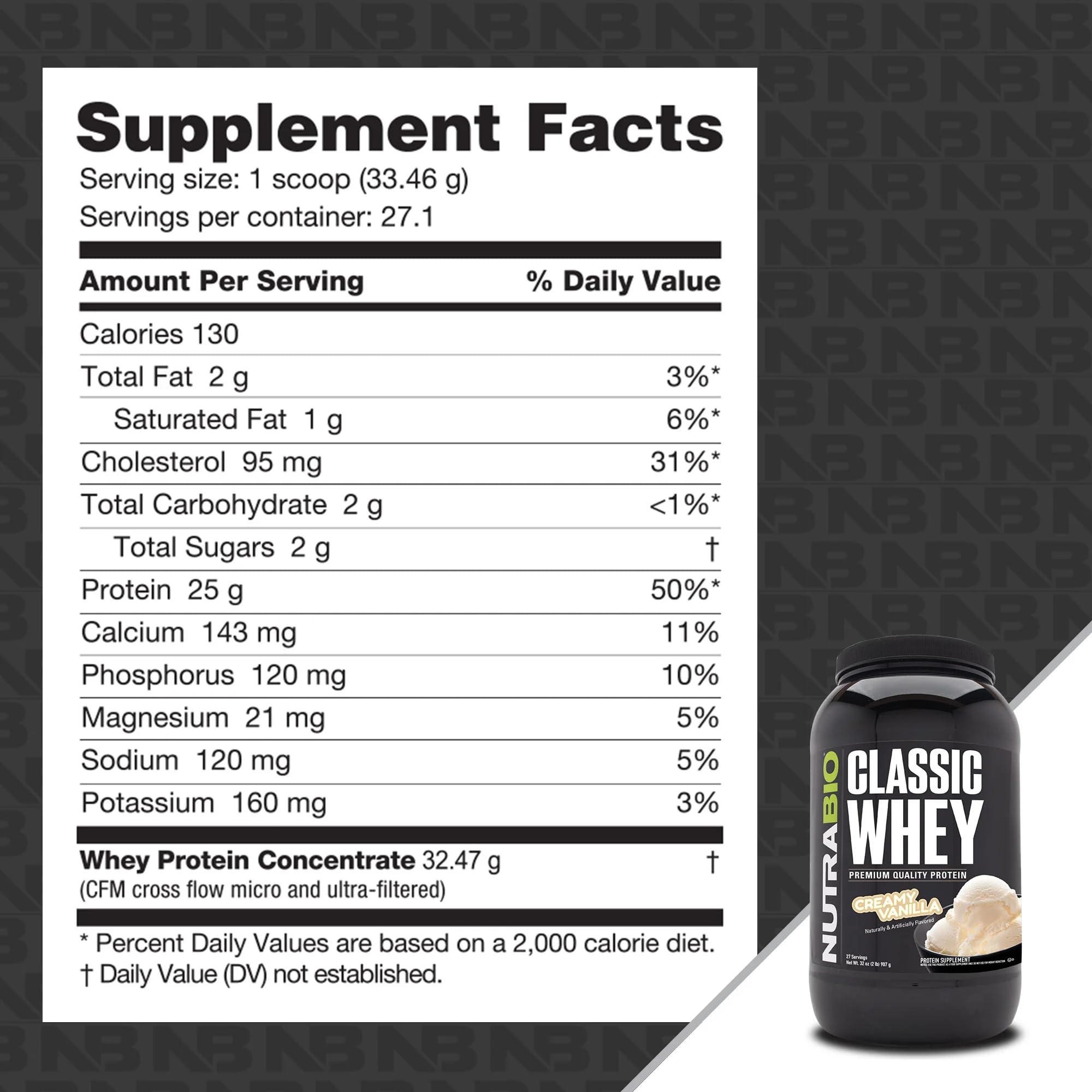 Foto 7 pulgar | Proteína Nutrabio Classic Whey Vainilla Cremosa 907 g - Venta Internacional