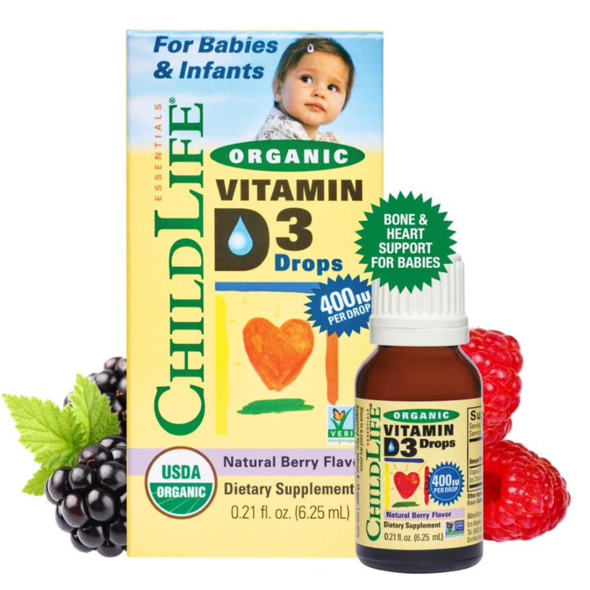 Foto 2 pulgar | Gotas De Vitamina D Childlife Essentials Orgánicas, 12 Ml, 400 Ui/gota - Venta Internacional.