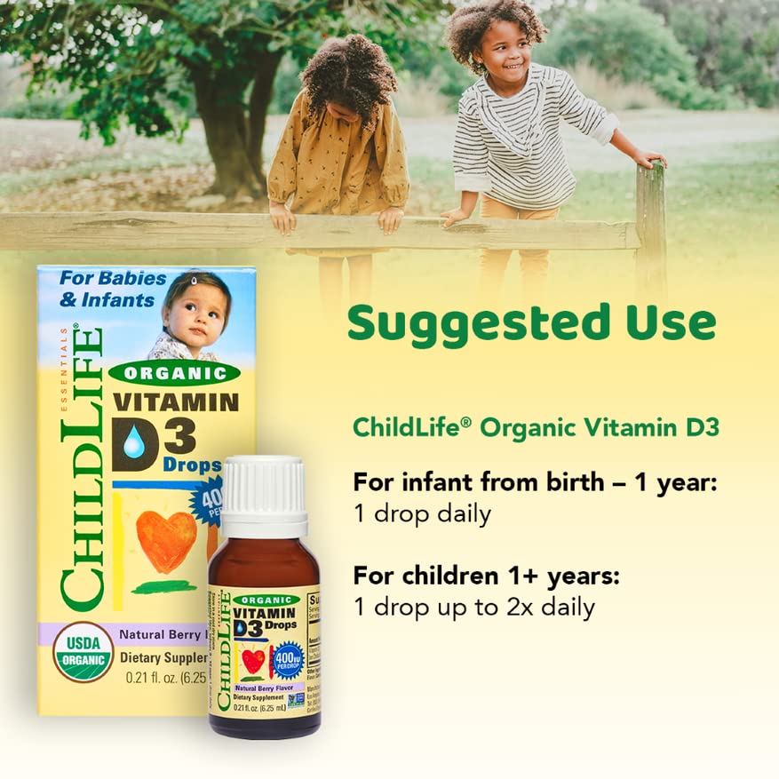 Foto 5 pulgar | Gotas De Vitamina D Childlife Essentials Orgánicas, 12 Ml, 400 Ui/gota - Venta Internacional.