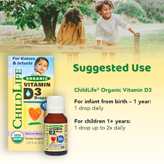 Foto 4 | Gotas De Vitamina D Childlife Essentials Orgánicas, 12 Ml, 400 Ui/gota - Venta Internacional.