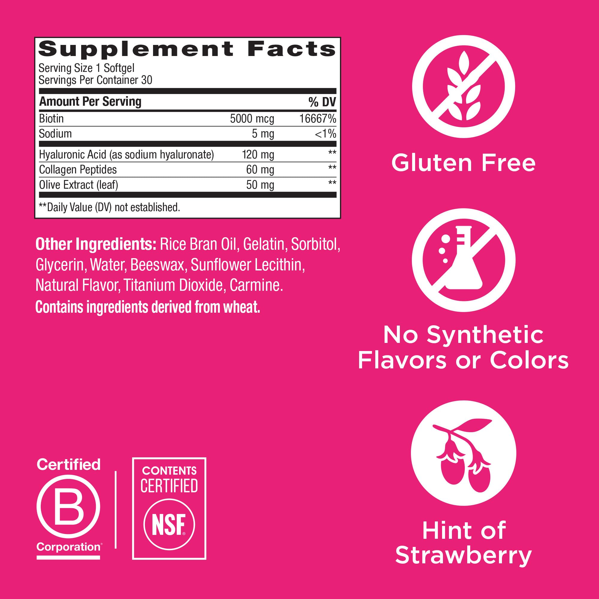 Foto 5 pulgar | Suplemento Olly Ultra Strength Beauty 30 Cápsulas Blandas - Venta Internacional.
