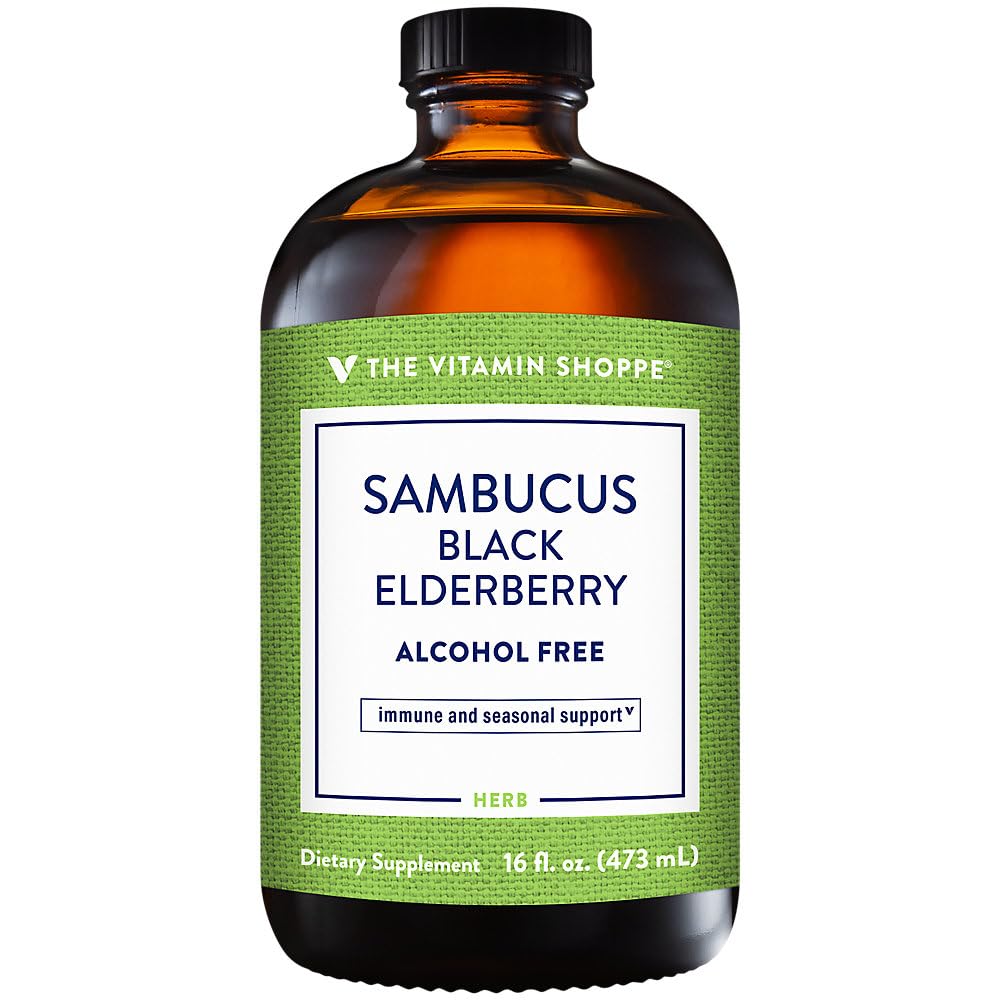 Foto 3 pulgar | Suplemento The Vitamin Shoppe Sambucus Black Elderberry 480 Ml - Venta Internacional.