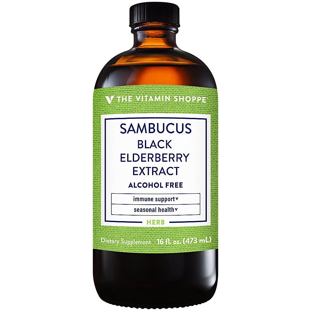Foto 8 pulgar | Suplemento The Vitamin Shoppe Sambucus Black Elderberry 480 Ml - Venta Internacional.