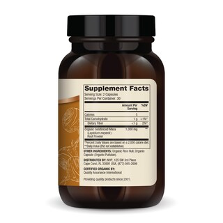 Foto 2 | Suplemento Dietético Dr. Mercola Maca Orgánica Gelatinizada 60 Cápsulas - Venta Internacional.