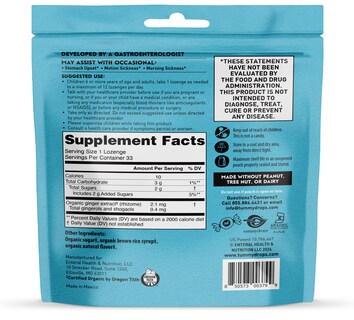 Foto 3 | Pastillas Para Chupar Tummydrops Butterscotch Ginger Organic 33 Unidades - Venta Internacional.