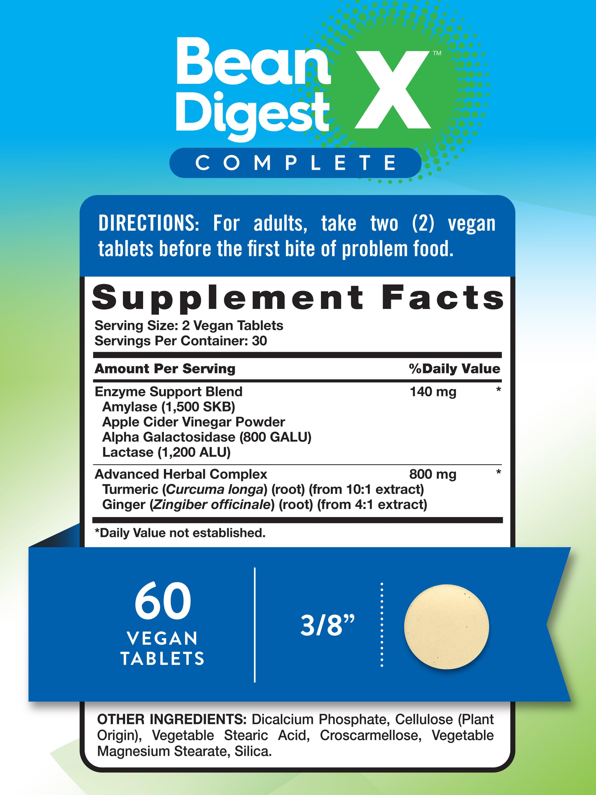 Foto 2 | Suplemento Nature's Truth Bean Digest Enzyme 60 Tabletas - Venta Internacional.