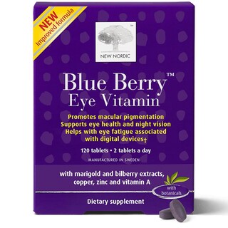 Foto 1 | Suplemento New Nordic Blue Berry Eye Vitamina Luteína 120 Comprimidos - Venta Internacional.