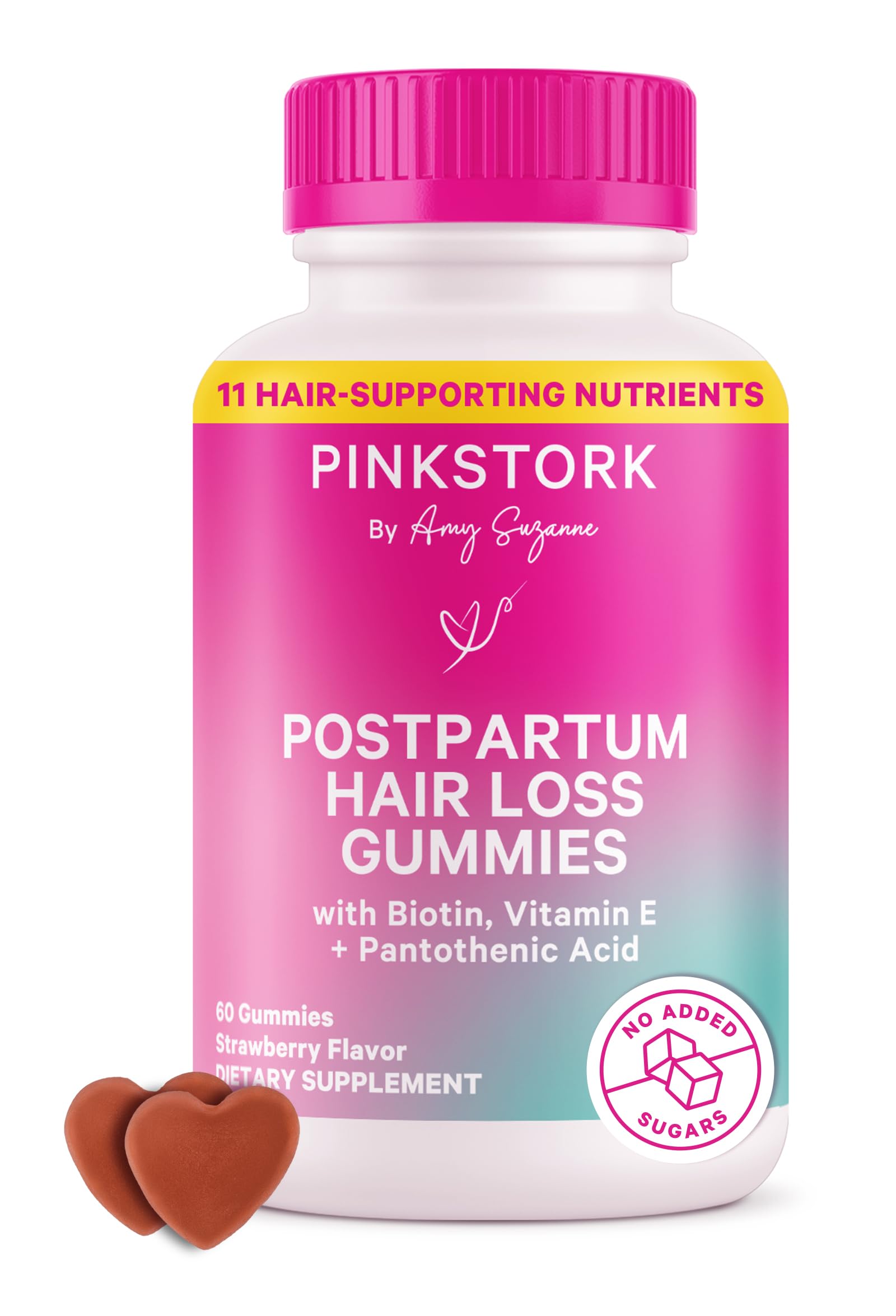 Foto 1 | Gomitas Para La Caída Del Cabello Pink Stork Postpartum Con Biotina Y Vitaminas - Venta Internacional.
