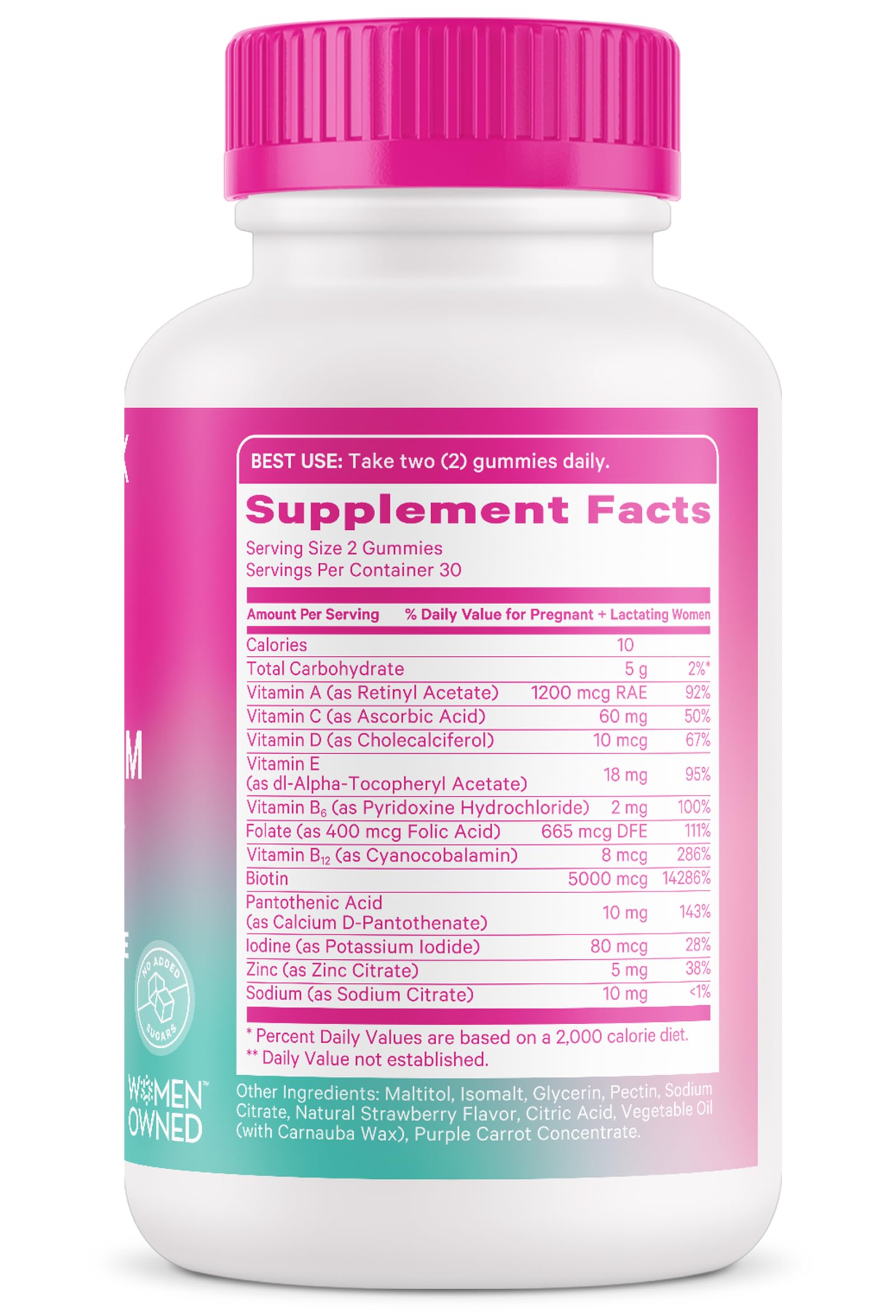 Foto 7 | Gomitas Para La Caída Del Cabello Pink Stork Postpartum Con Biotina Y Vitaminas - Venta Internacional.