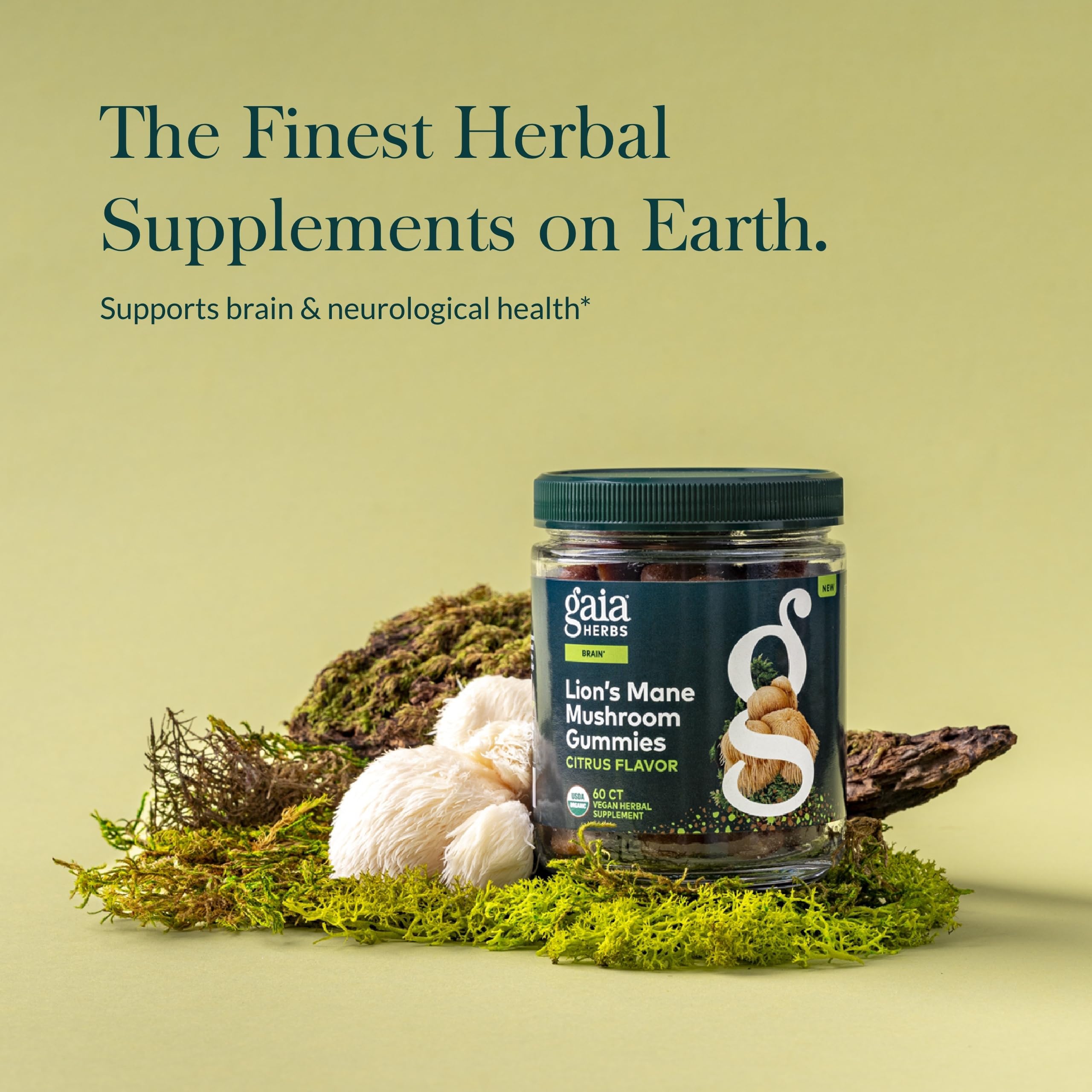 Foto 2 | Suplemento Gaia Herbs Lion's Mane Mushroom 60 Gomitas - Venta Internacional.