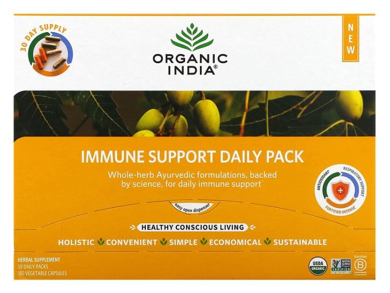 Foto 2 pulgar | Suplementos Organic India Organic Inmune Support 30x6 Ct - Venta Internacional.